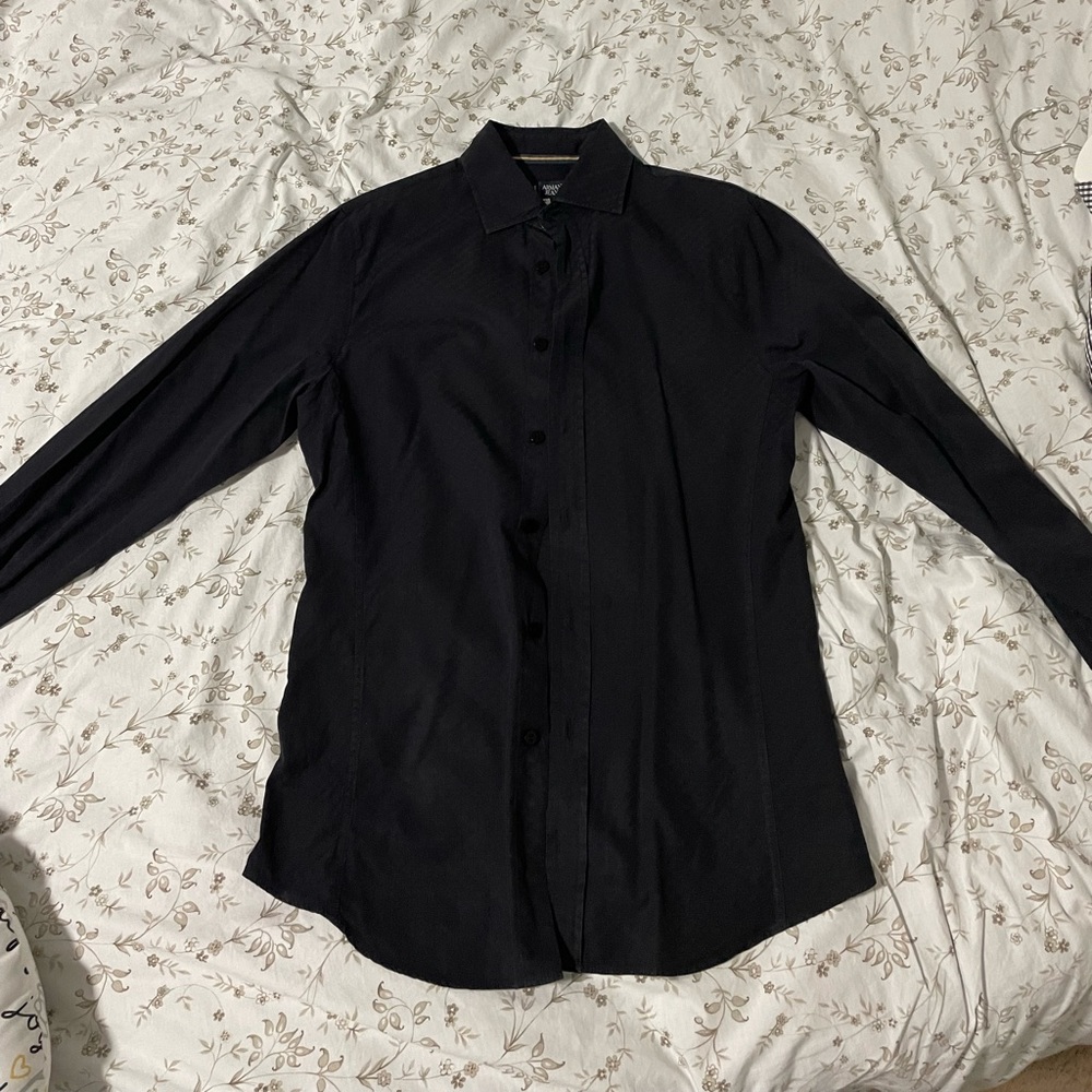 Armani jeans black shirt men S size
